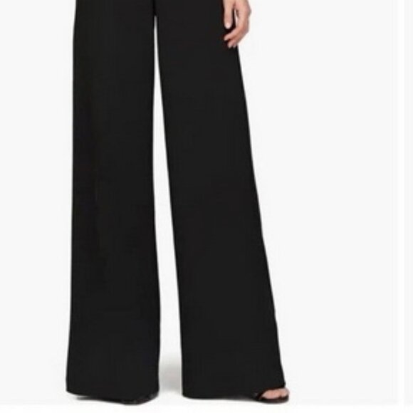 JS Collections Janice Satin Trim Crepe Jumpsuit - Picture 2 of 5